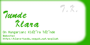 tunde klara business card